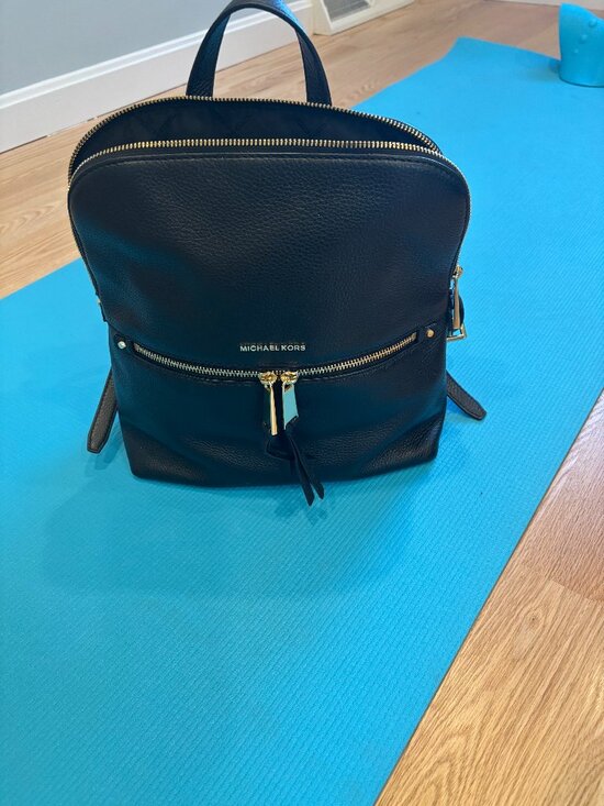 Michael Kors Black Leather Backpack main image 4